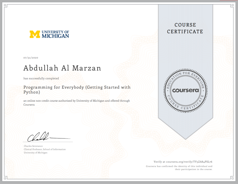 Certificate Thumbnail